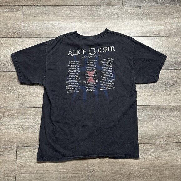 Vintage Y2K Alice Cooper Tour T-Shirt Sz L Rock Band Along Came A Spider 2008 - Picture 2 of 8